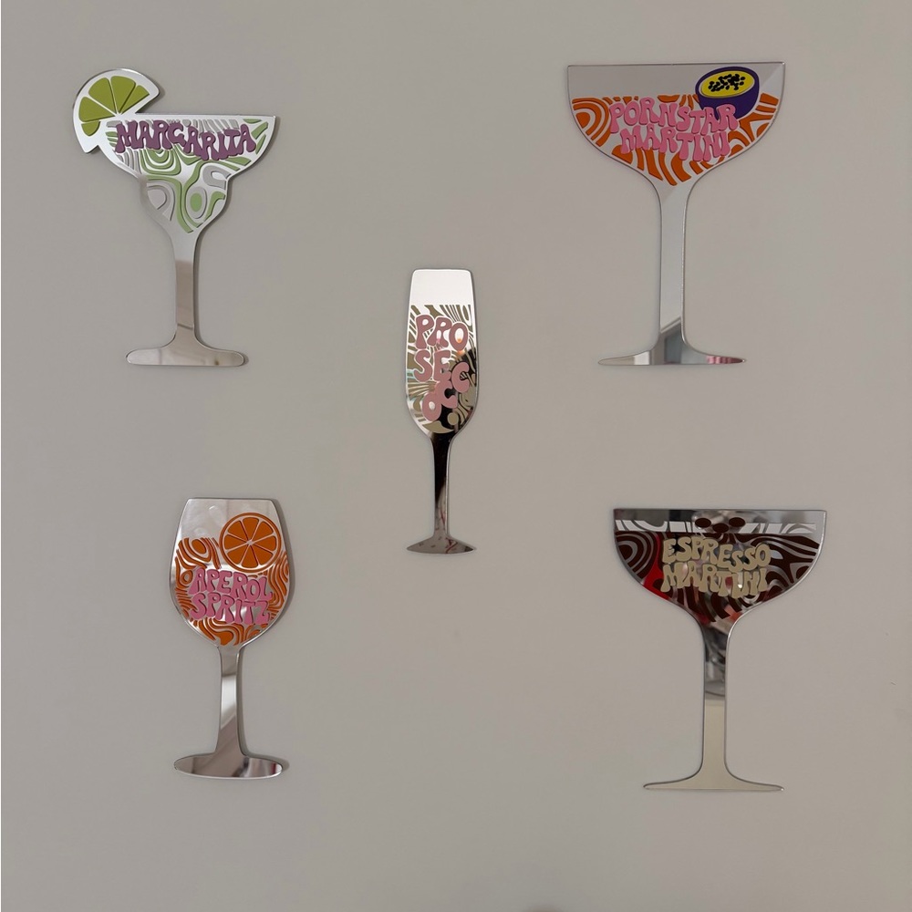 Colorful Cocktail Wall Art Set